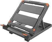Laptop Stand Foldable Notebook Riser Desktop Adjustable Height Laptop Elevator Laptop Cooling Stand for Computer Tablet Keybord Grey Type 1