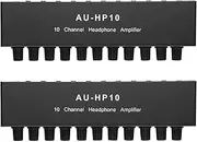 2X AU-HP10 10 Channel Stereo Headphone Amplifier Audio 1Input 10 Output Preamplifier -Control NJM4556A