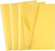 3 otters 120 Sheets Yellow Tissue Paper, 14"x20" Tissue Paper for Gift Bags Gift Wrapping Paper for Bouquet Flowers Fall Autumn DIY Project Crafts