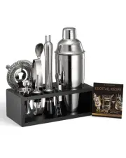 VEVOR Cocktail Shaker Set 13 Pcs Bar Tools Stainless Steel Bartender Kit Silver
