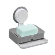 Adhesive Soap Holder/Dish for Shower Wall Mounted NO-Drilling Self Draining Tray