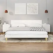 Bedroom Table Bedside Cabinets 2 pcs High Gloss White Engineered Wood