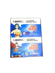 EMTEC Power Screen Cleaning Wipes DUO 10 Wet & 10 Dry Screen Cleaners 3Boxes NEW