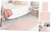 Whimsy Kids Collection Area Rug - Stars (2' 2" x 6' 1" Runner, Pink/ Ivory)
