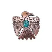 Thunderbird Concho With Turquoise Stone