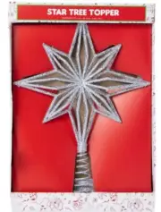 Silver Star Tree Topper 9.25 In