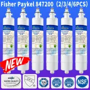 6 Pack Fisher Paykel 847200 Fridge Water Filter starts starting RF610 RF522 NEW