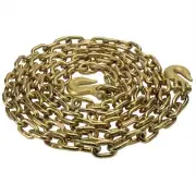 G70 CHAIN-3/8in X 20ft WITH CLEVIS HOOKS WORKING LOAD LIMIT-6,600 LBS
