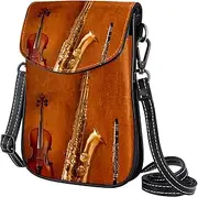 [FVQL] Crossbody Bag for Women, Purse, Messenger Bag, Shoulder Bag, music instrument pattern