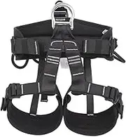 Waist protection climbing harness,half body safety belt for tree climbing,caving,rappeling,adjustable safety harness with waist and leg pad,fall arrest harness with D-rings