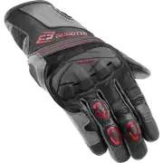 Zello Perforated Black Grey Red Motorcycle Gloves