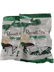 (2) RUSSELL STOVER-MINT PATTIES in Fine Dark Chocolate Candy