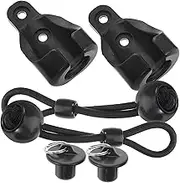 Tofficu 1Set Heavy Duty Bungee Cord Ends with Ball Stoppers and End Caps for Curtain Rods Windproof Accessories for Roller Blinds Easy Installation Durable Pom