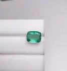 2.27 Cts Natural Emerald Cushion Cut High Luster Bright Green Ring Size Emerald