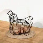 Metal Chicken Egg Basket Storage Wire Gathering Basket Countertop Storing Eggs