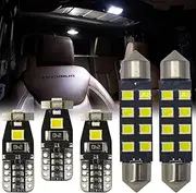 Bojer Interior LED Light Kit Compatible with 2007-2018 Jeep Wrangler JK 501 578 Dome Map Bulb Replace White Color