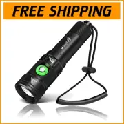 High-Power LED Diving Flashlight with Smart Power Indicator and Storage Box