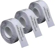 DINGYI 3 Rolls D30 Label Tape Transparent Clear Adhesive Waterproof 14x30mm 690 Labels Thermal Printer Paper for Office (3, 14mm x 30mm)