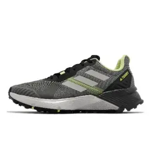 adidas 越野跑鞋 Terrex Soulstride 男鞋 黑灰 綠 路跑 登山 耐磨 運動鞋 GZ9034