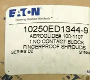 EATON CUTLER HAMMER 10250ED1344 9 AREOGLIDE #100-1107 1 NO Contact Block 1025T50