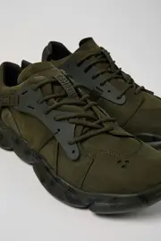 Karst Green nubuck and textile sneakers for men