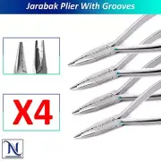 4Pcs Dental JaraBak Plier | Wire Lab Bending Grooves Closing & Loop Shaping Tool