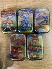 5x POKEMON VIBRANT PALDEA Mini Tins New & Sealed FULL ART SET! Sealed
