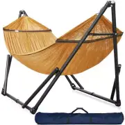 ITOPFOX Camping Hammock Portable+Lightweight+Foldable Stand+Tri-Beam Yellow