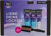 John Frieda x Varis Frizz Ease Dream Curls Value Set - Content: Shampoo, 250ml/Conditioner, 250ml/Defining Curl Cream, 150ml/Varis Boar Brush Hair Brush - Stylist Inspired
