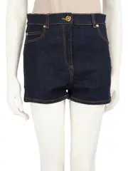 Dark Blue Denim Mini Shorts