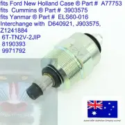 for Case IH New Holland Fuel Shut Off Solenoid 9971792 TK76M TK80A TK80MA TK85