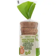 Macro Wholefoods Market High Protein Linseed & Sunflower English Muffins 6 pack
