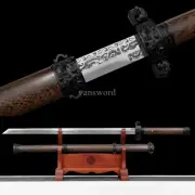 Chinese Tang Dynasty Dao 唐横刀 Real Sword Manganese Steel Rosewood Sheath Sharp.