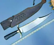 20” Custom Handmade Stainless Steel Alamo Musso Bowie Knife With Leather Sheath