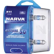 Narva Sapphire Plus 50 Headlight Globes - H11, 12V 55W, 48528BL2