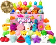 25 Pack Mochi Squishy Toys Set Kawaii Stress Relief Party Favors with StorageBox