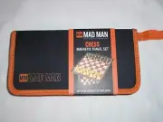 Mad Man Chess Magnetic Travel Set - Portable Chess Board Travel Game with Case