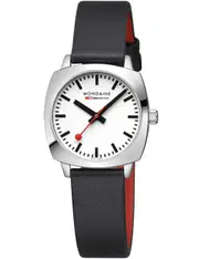 Mondaine MSL.31110.LBV White Dial Black Leather Womens Watch