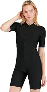 [YEESAM] One Piece Swimsuits for Women Girls Short Sleeve Rash Guard Modest