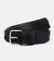 [The Row] The Row Calf hair belt Inch 29.5 black