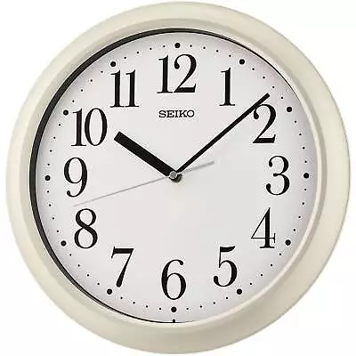 Seiko Wilson Wall Clock, Pearl White, 33cm