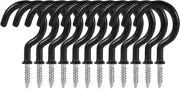 2 Inch Ceiling Hooks, Screw-In Cup Hooks, Vinyl Coated Screw Hooks for Hanging P