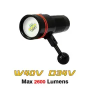Archon W40V D34V Scuba Diving Photography Underwater Video LED Flashlight Torch