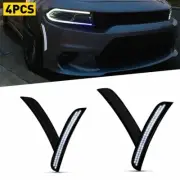 For Dodge Charger 15-22 Front Rear Smoke White LED Side Marker Light Signal Lamp