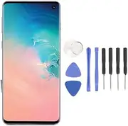 6.1 Inch Screen for Galaxy S10, Organic LED Phone Screen Replacement with Frame Digitizer, Repair Tools, Touch Screen Digitizer Assembly for Galaxy S10 (Black)
