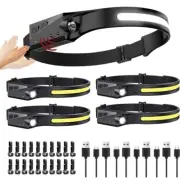 5 Packs LED Headlamp Rechargeable HeadLamps for Adults, 5 Modes