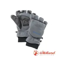 在飛比找momo購物網優惠-【Wildland 荒野】中性 防風保暖翻蓋手套-灰色 W2