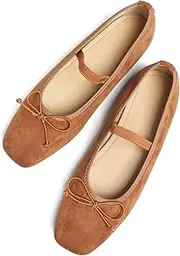 [TN TANGNEST] Women's Slip On Flats Comfortable Square Toe Mary Jane Flats Soft Dance Ballet Flats