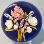 Clinton Smith Lilac Bouquet On Cobalt Ground