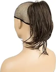 IMISSU Handmade Braid Claw Ponytail Hairpiece Clip in Hair Extensions Pony Tail Hair Pieces (Brown)